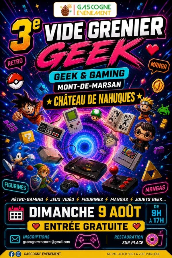 3e vide grenier Gascogne Geek